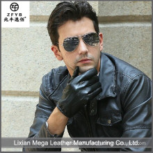 China supplier Men's Driving Wrist Elasticated Cuff mens Leather Gloves